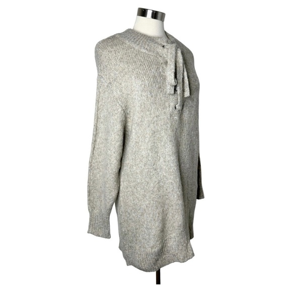 ZARA Knit Lace Up Front Mohair Blend Sweater Dress size S - Picture 4 of 12